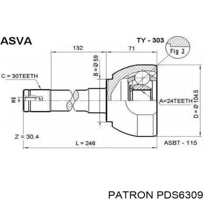 Полуось передняя MRB22220 MarkBest