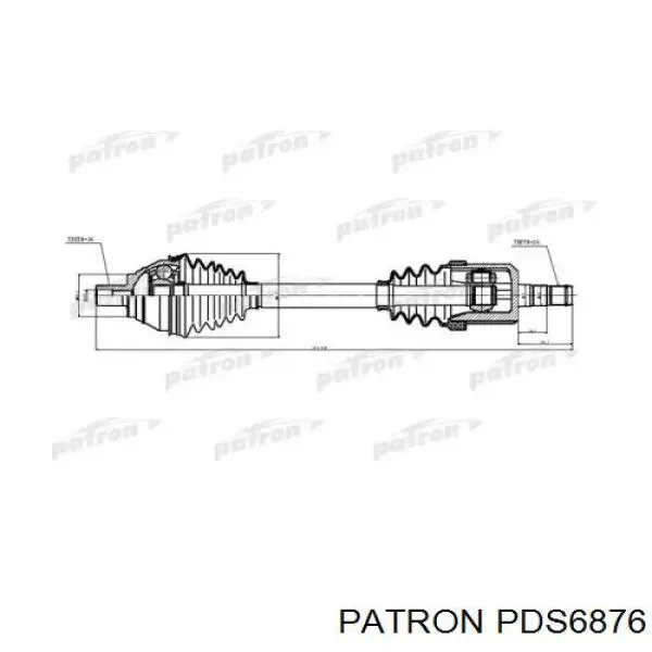 Левая полуось 25968 GKN-Spidan