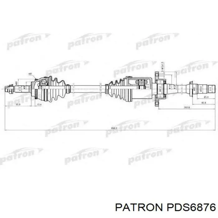 Левая полуось PDS6876 Patron