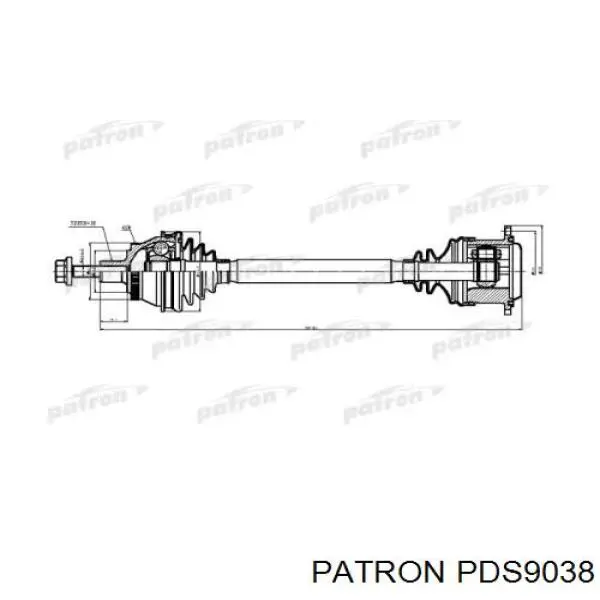 Правая полуось PDS9038 Patron