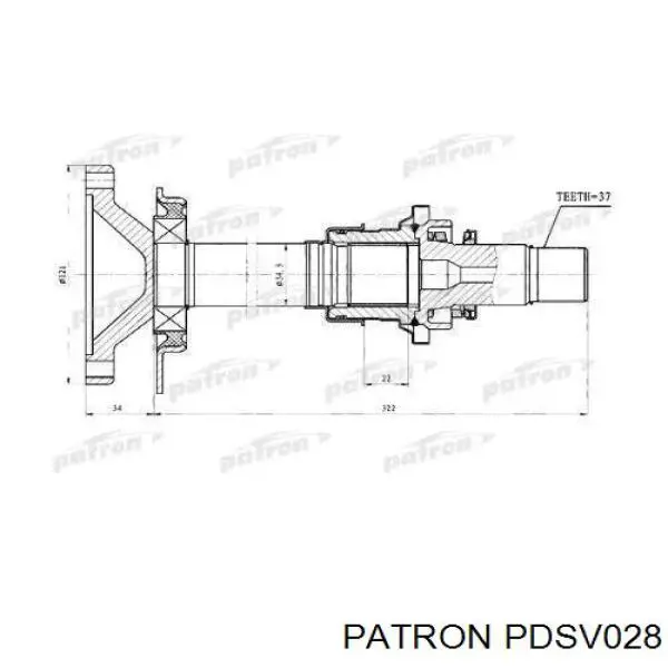 PDSV028 Patron Приводной вал промежуточный