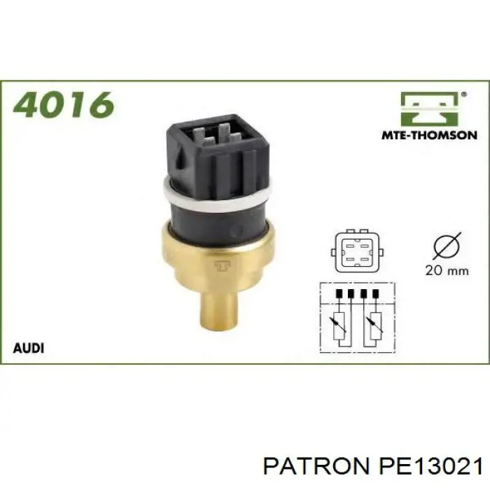PE13021 Patron датчик температуры охлаждающей жидкости