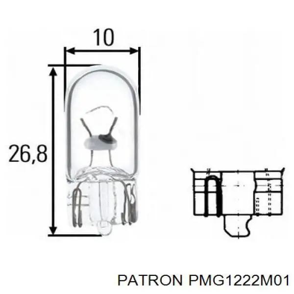 Левое боковое зеркало PMG1222M01 Patron