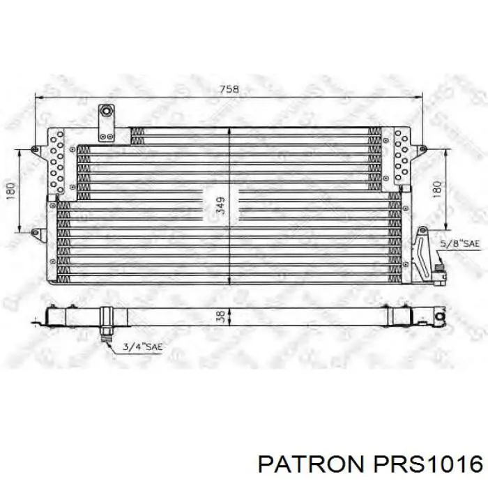 PRS1016 Patron радиатор кондиционера