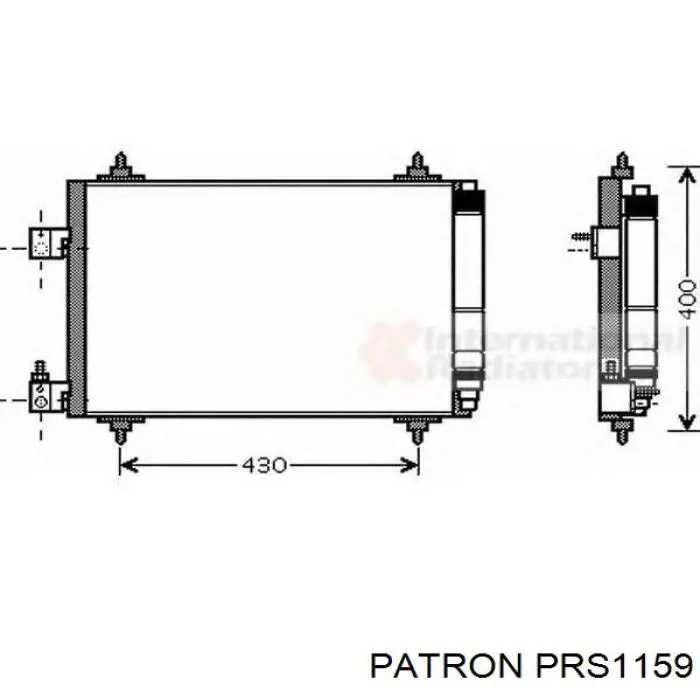 Радиатор кондиционера 606078 Hart