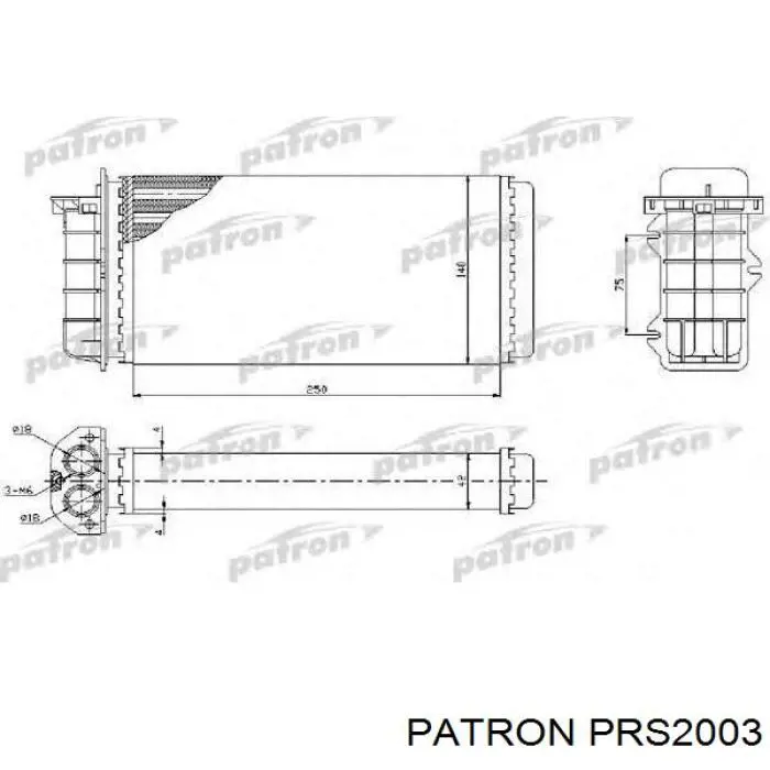 Радиатор отопителя Depo/Loro/Abakus 0030150002