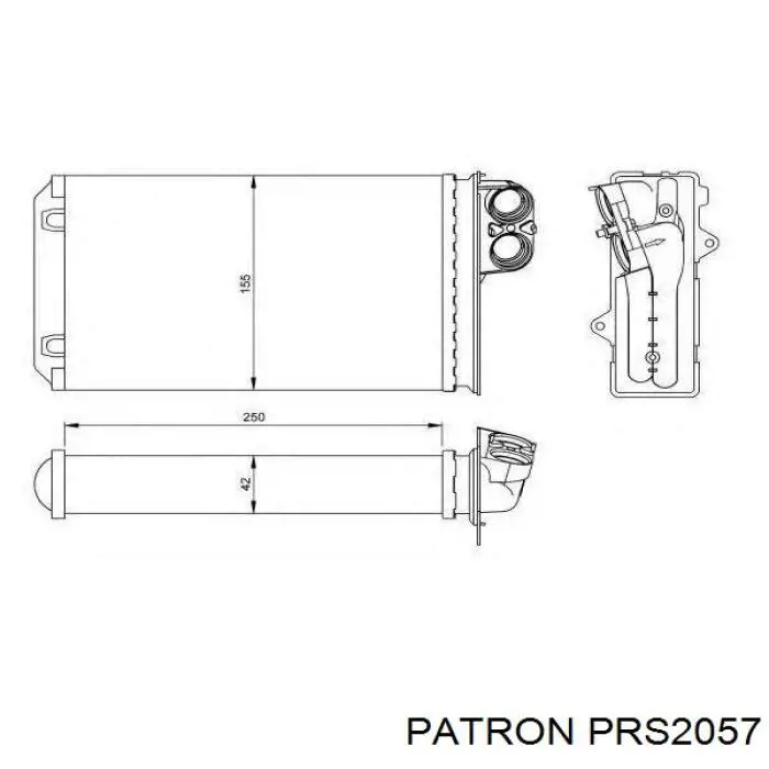 Радиатор печки 00006448J6 Peugeot/Citroen