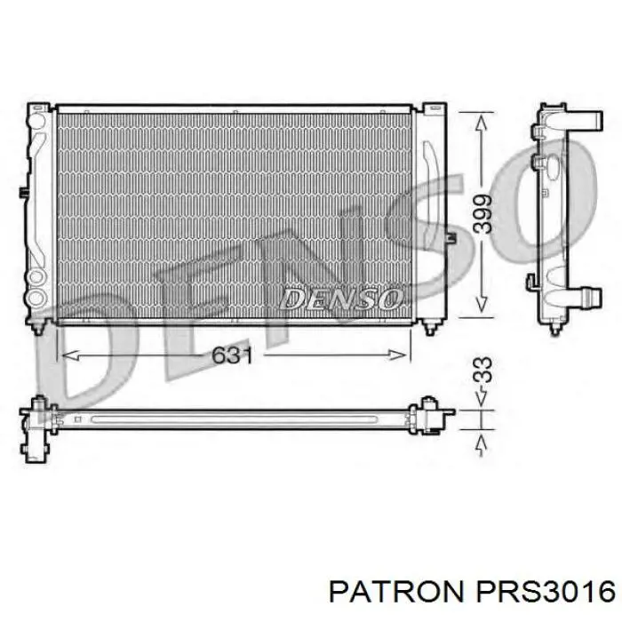 Радиатор охлаждения двигателя Polcar 131608A5 цена, от 56.30 USD