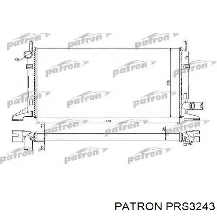 Купить PRS3243 Patron Радиатор водяной