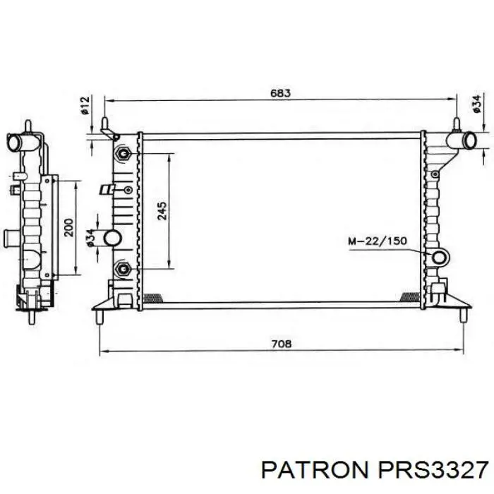 PRS3327 Patron Радиатор основной