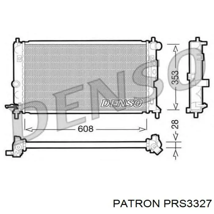 Купить PRS3327 Patron Радиатор водяной