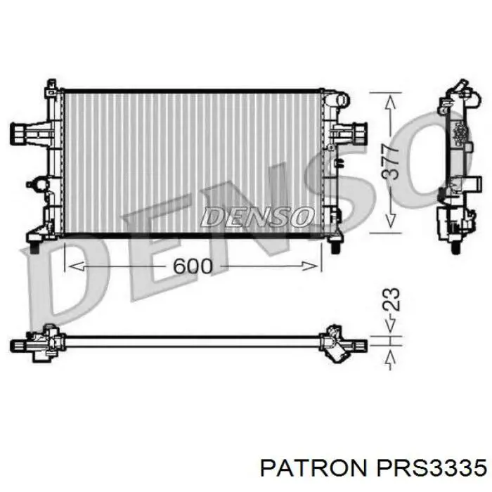 Радиатор 0370170032 Depo/Loro/Abakus