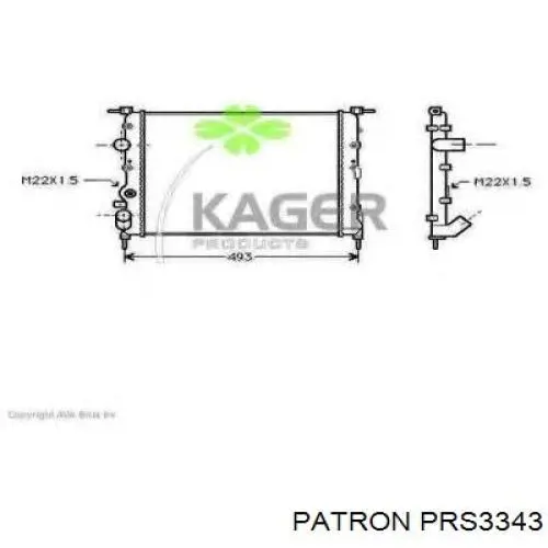 Радиатор охлаждения двигателя Patron PRS3343 цена, от 40.69 USD