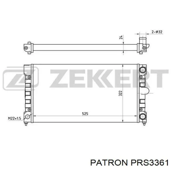 Радиатор PRS3361 Patron