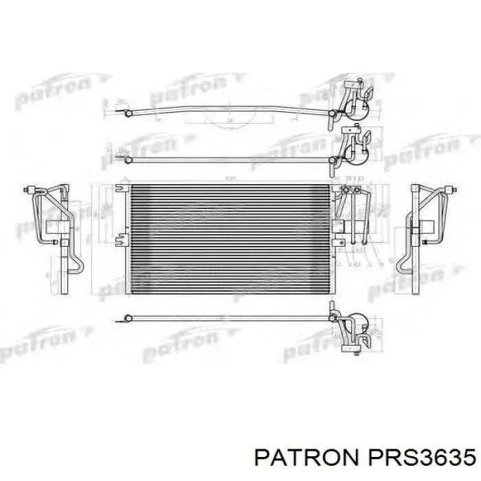 Радиатор кондиционера PRS3635 Patron