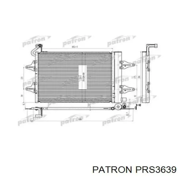 PRS3639 Patron радиатор кондиционера