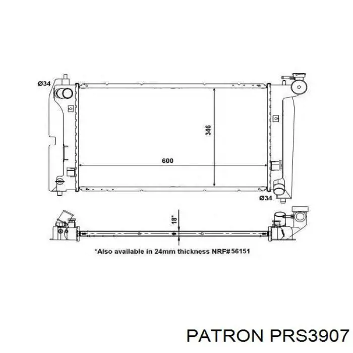 PRS3907 Patron радиатор