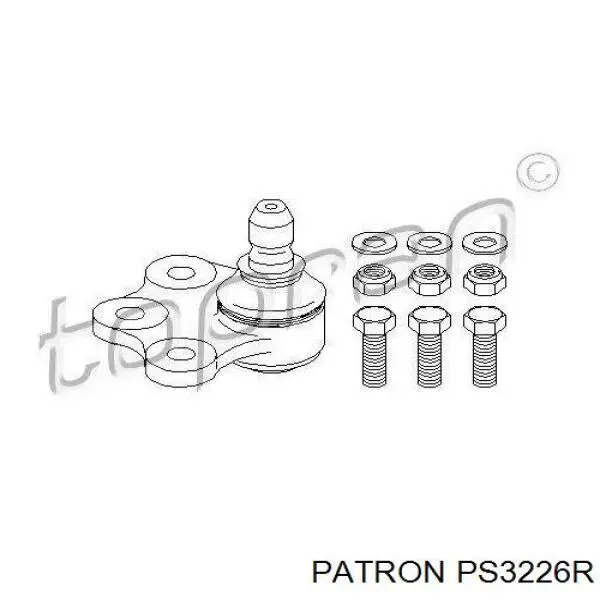Нижняя правая шаровая опора 14PW15 Mototechnika