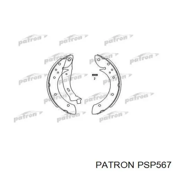 PSP567 Patron колодки тормозные задние барабанные