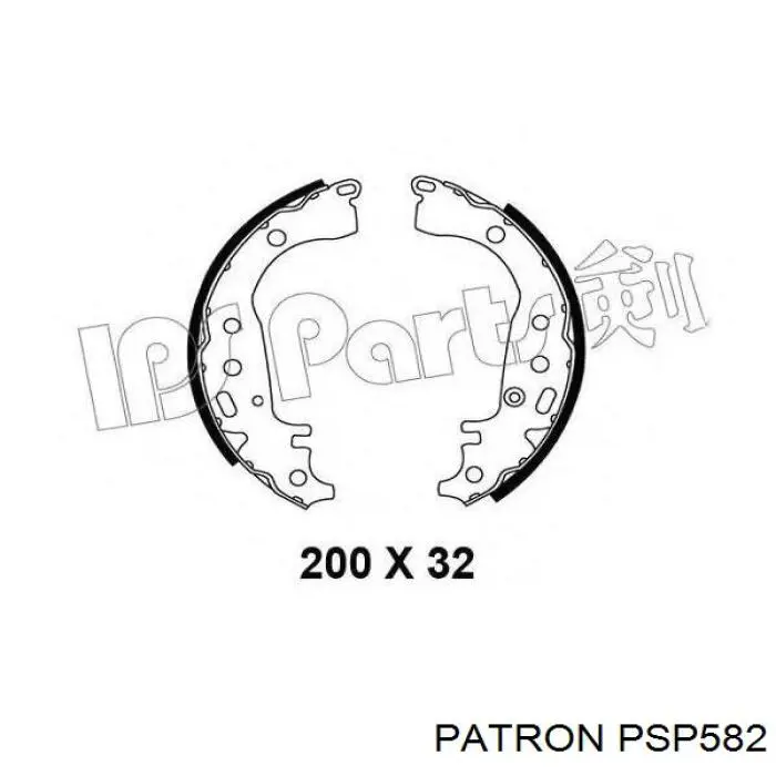 Задние барабанные колодки PSP582 Patron