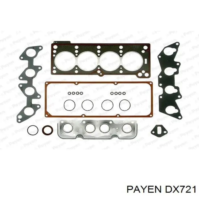 Верхний комплект прокладок двигателя DX721 Payen