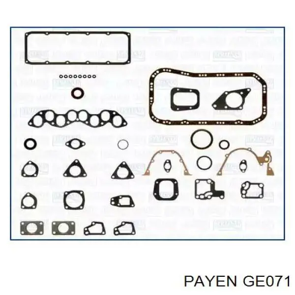 Комплект прокладок двигателя полный Payen GE071