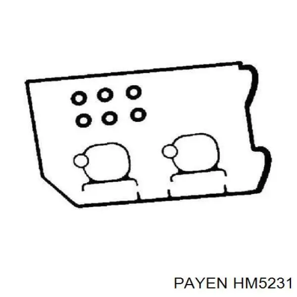 HM5231 Payen прокладка клапанной крышки двигателя правая