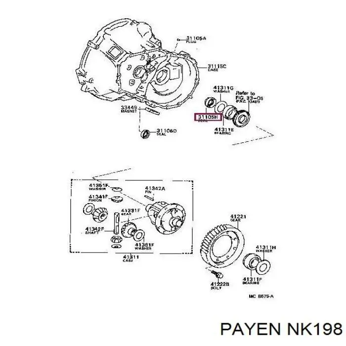 Сальник полуоси переднего моста правой Payen NK198 цена, от 3.75 USD