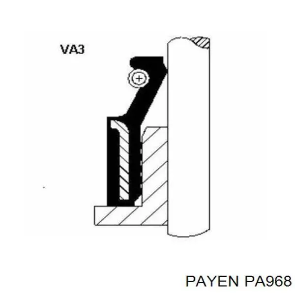 Сальник клапана (маслознімний), впуск/випуск PA968 Payen