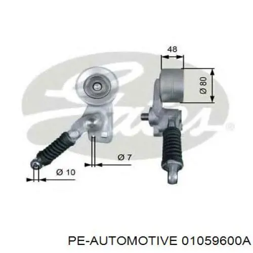 Роликовий модуль натяжителя ремня PE Automotive 01059600A цена, от 69.83 USD