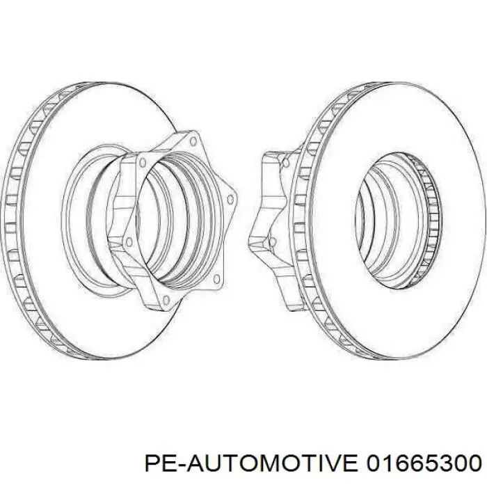 016.653-00 PE Automotive диск тормозной задний