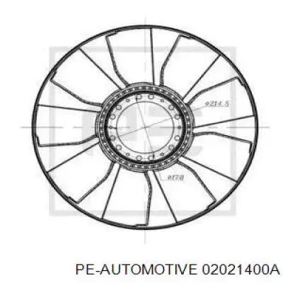 Крыльчатка радиатора охлаждения 02021400A PE Automotive