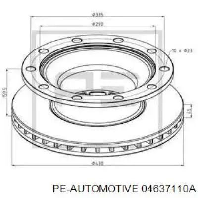 046.371-10A PE Automotive диск тормозной задний