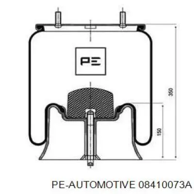 Пневмоподушка (пневморессора) моста 08410073A PE Automotive