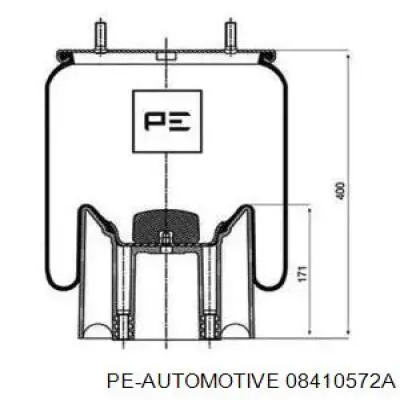Пневмоподушка (пневморессора) моста 08410572A PE Automotive