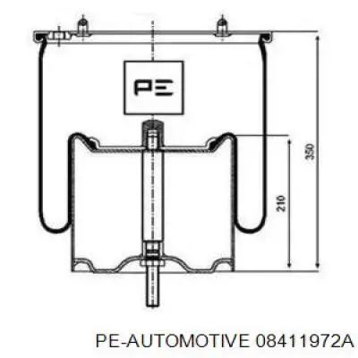Пневмоподушка (пневморессора) моста заднего 08411972A PE Automotive