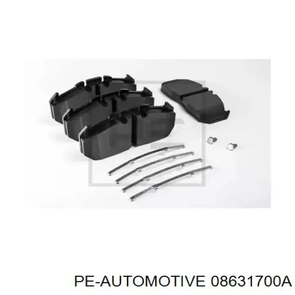 Передние тормозные колодки 08631700A PE Automotive