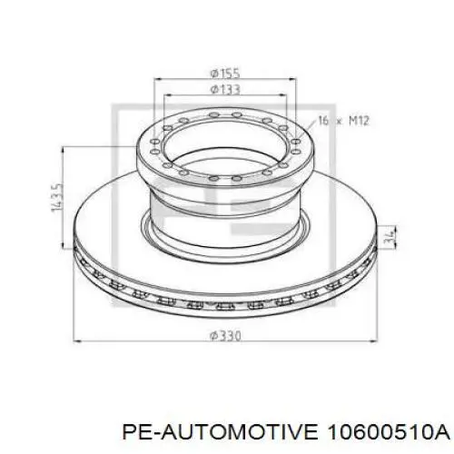 Тормоз дисковый передний Febi 101729 цена, от 109.07 USD