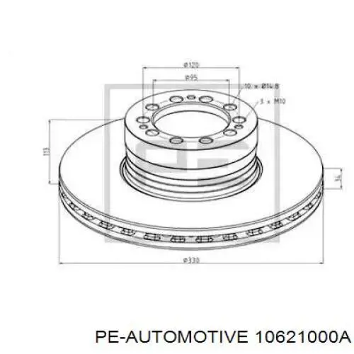 Передний тормозной диск Febi 105973
