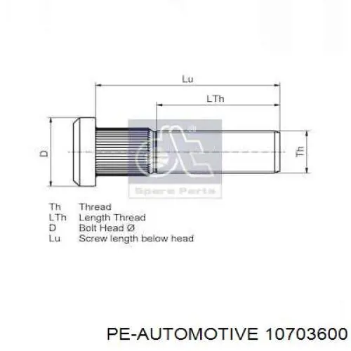 Фара правая 10703600 PE Automotive