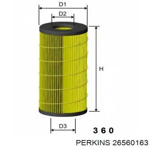 Топливный фильтр 26560163 Perkins