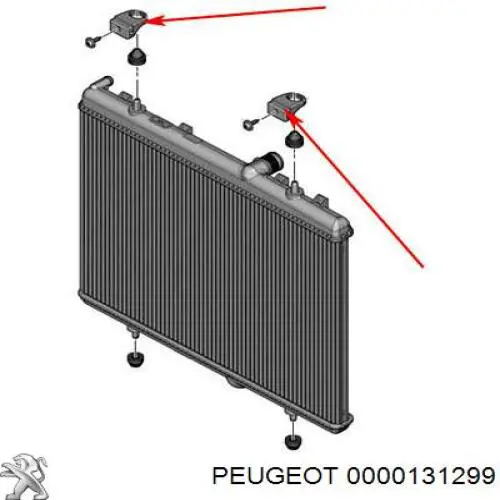 0000131299 Peugeot/Citroen consola do radiador superior