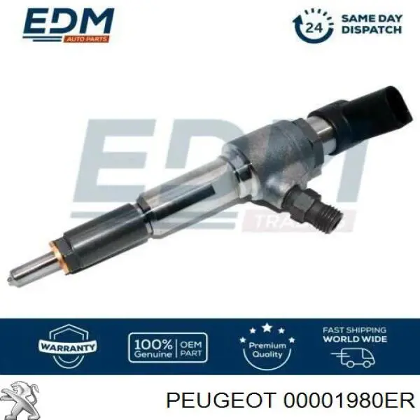 00001980ER PEUGEOT Inyector original y equivalente