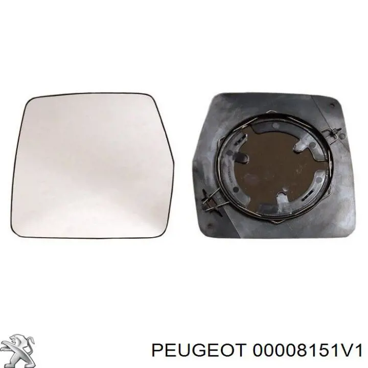 00008151V1 Peugeot/Citroen зеркальный элемент зеркала заднего вида левого