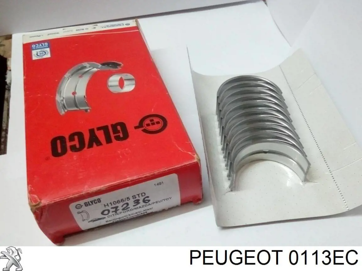 0113EC Peugeot/Citroen вкладыши коленвала коренные, комплект, стандарт (std)