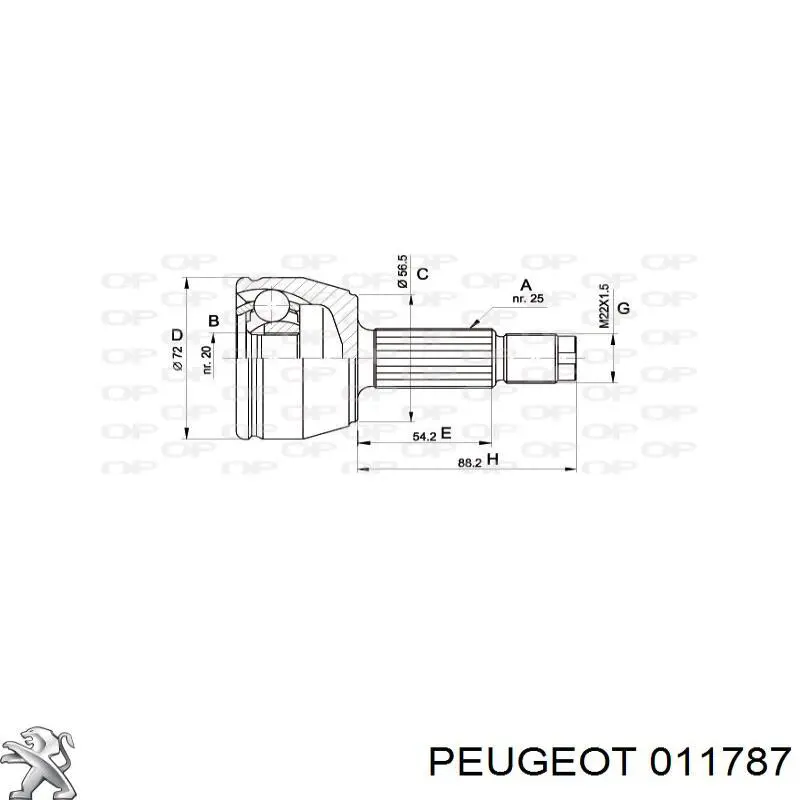 11791 Peugeot/Citroen полукольцо упорное (разбега коленвала, STD, комплект)