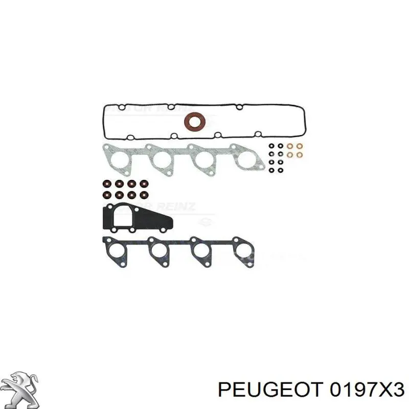 Комплект прокладок двигателя верхний Peugeot/Citroen 0197X3