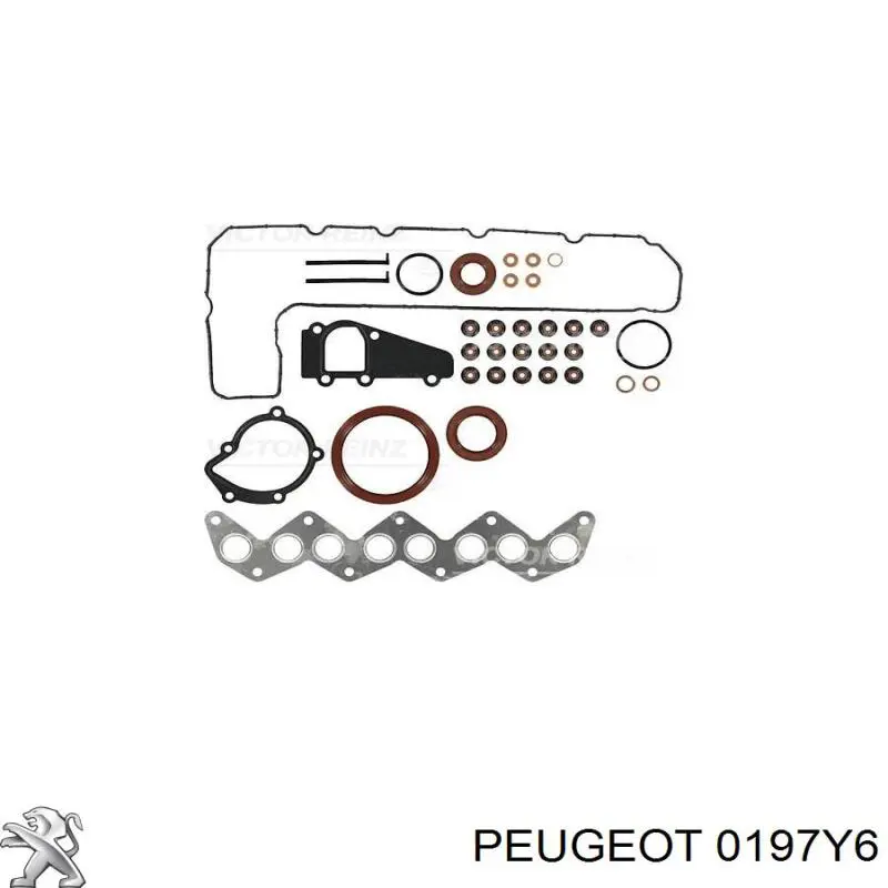 Комплект прокладок двигателя нижний на Peugeot 607 9D, 9U
