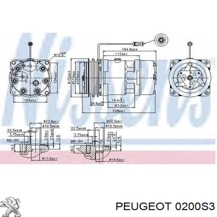 0200S3 Peugeot/Citroen головка блока цилиндров (гбц)