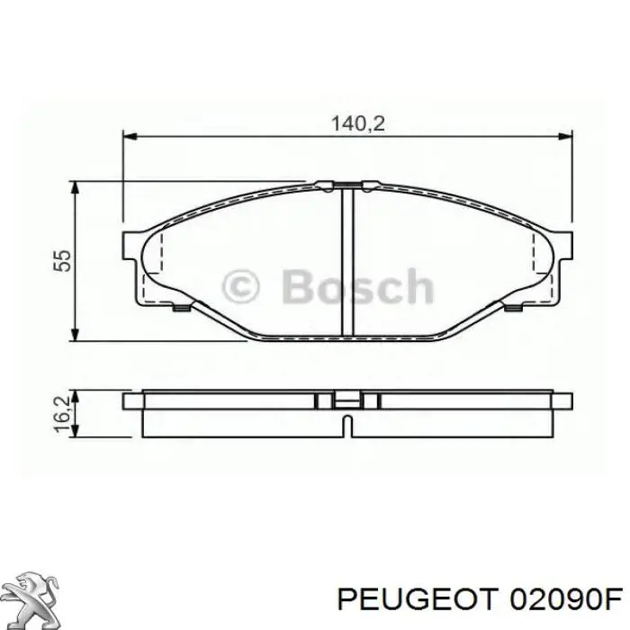 02090F Peugeot/Citroen прокладка гбц